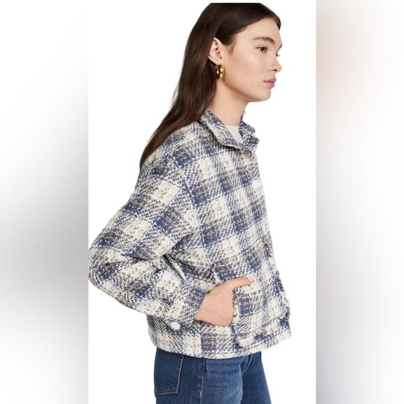 NWT! Blank NYC Once In A Lifetime Cropped Tweed Shacket - Size Large - Picture 8 of 16